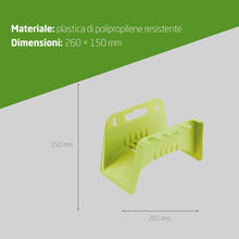 Carica l'immagine nel visualizzatore di Gallery, Amig - Supporto tubo - Supporto a parete per tubo - Pratico per raccolta fino a 10 m - 260 x 150 mm - Polipropilene - Ve