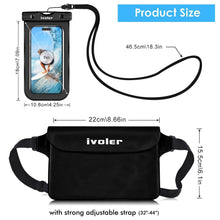Carica l'immagine nel visualizzatore di Gallery, iVoler Kit Impermeabile con Borsa Marsupio e Custodia Smartphone, Nero