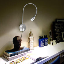 Carica l'immagine nel visualizzatore di Gallery, Lampada da lettura,LED luce da letto con montaggio a muro, luce notturna in alluminio,bianco-caldo,200LM/3000K/3W,angola