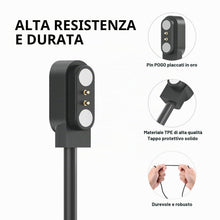 Carica l'immagine nel visualizzatore di Gallery, Amzpas per Smartwatch Magnetico Caricatore 2 Pin 2.84 mm,Caricabatterie Universale Cavo di Ricarica USB C Caricatore Oro