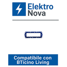 Carica l'immagine nel visualizzatore di Gallery, Elektronova, supporto 7 posti (506) compatibile con BTicino LivingLight, confezione da 1 pezzo