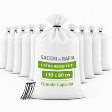 Carica l'immagine nel visualizzatore di Gallery, Sacchi per Macerie 130 x 80 cm, 10 Sacchi in PP Rinforzato con Fascette