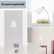 Carica l'immagine nel visualizzatore di Gallery, Paralume Cilindrico in Plastica Bianco, 4 Pezzi, Stile Rustico, per Lampada da Scrivania (Bianco, 30mm)