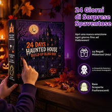 Carica l'immagine nel visualizzatore di Gallery, Calendario dell'Avvento di Halloween 2026, 24 giorni di Halloween, conto alla rovescia con sorpresa, bambola spaventosa,