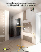 Carica l'immagine nel visualizzatore di Gallery, Goobay 57845 Faretto da costruzione a LED su stativo telescopico 2 x 20W / 3400lm / Luce bianca neutra - 4000K / Per uso