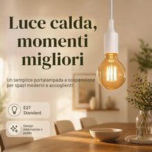 Carica l'immagine nel visualizzatore di Gallery, Aigostar Lampada a Sospensione in Silicone,Lampada Sospensione con 100cm Cavo,Portalampada E27 Compatibile con Paralume,