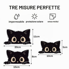 Carica l'immagine nel visualizzatore di Gallery, 6 adesivi in PVC a forma di gatto nero per paraurti auto