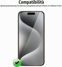 Carica l'immagine nel visualizzatore di Gallery, Vetro Temperato per iPhone 15 / iPhone 15 Pro [2 Pezzi] Vetrino Protettivo Pellicola Protezione Schermo