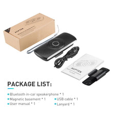Carica l'immagine nel visualizzatore di Gallery, AGPTEK Vivavoce Auto Bluetooth 5.3 con Siri Assistente Comandi Vocali di Google Altoparlante Kit e Scheda TF Supporto per Aletta Parasole Connessione Automatica, Nero