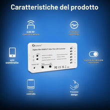 Carica l'immagine nel visualizzatore di Gallery, LIGHTEU®, GLEDOPTO Zigbee dimmer controller LED ultra sottile Pro Alexa Voice/Hub APP/Telecomando DC5-24V, GL-C-009P(min