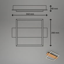 Carica l'immagine nel visualizzatore di Gallery, BRILONER - Lampada da soffitto a LED con decoro in legno, luce bianca calda, 14W, 1400 lm, plafoniera, lampada, lampada 