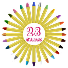 Carica l'immagine nel visualizzatore di Gallery, ACWOO Body Painting, 28 Colori Face Painting, Kit Pittura Pancia Face Painting Trucchi, Coloranti Naturale e Sicuro, Fes