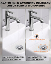 Carica l'immagine nel visualizzatore di Gallery, Hibbent Scarico per lavabo con connettore da 1 1/4 di pollice, scarico per lavabo del bagno con asta di sollevamento, ta