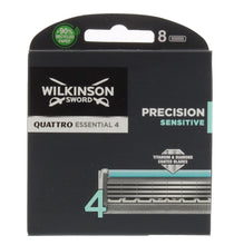 Carica l'immagine nel visualizzatore di Gallery, Wilkinson Sword Quattro - Cartucce di ricambio per lamette in titanio, 8 pezzi