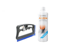 Carica l'immagine nel visualizzatore di Gallery, FUGINATOR® Spazzola per fughe grigio/blu incl. detergente per fughe 250 ml - set per la pulizia delle fughe - spazzola per la pulizia delle fughe in bagno, cucina e casa