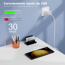 Carica l'immagine nel visualizzatore di Gallery, Caricabatterie Rapido 33W compatibile con Xiaomi Redmi Note 14 Serie, Per Redmi Note 13, 13 Pro, 13 Pro+, 12, 11, 10, 10