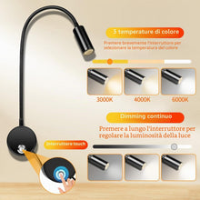 Carica l'immagine nel visualizzatore di Gallery, HOTUT Lampada da Parete da Lettura, Lampada da Lettura da Parete LED, Luce da Comodino Dimmerabile, Luce a Collo d'oca F