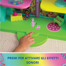 Carica l'immagine nel visualizzatore di Gallery, Gabby's Dollhouse, la Casa delle Bambole di Gabby a Tema Festa, 15 Pezzi a Tema Arcobaleno, Personaggi e Mobili per la Casa delle Bambole con Effetti Sonori, Alta 60 cm, 3+ Anni
