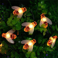 Carica l'immagine nel visualizzatore di Gallery, JZK 11 m 60 api luce bianca calda della stringa del LED, luce del giardino alimentata solare impermeabile per recinzione