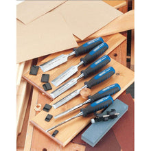 Carica l'immagine nel visualizzatore di Gallery, Draper Tools Set di Scalpelli per Legno 88605 - 6 Scalpelli, Pietra e Guida per Affilatura