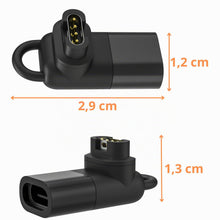 Carica l'immagine nel visualizzatore di Gallery, Adattatore USB-C compatibile con Garmin Fenix 8 E 7 7S 7X 6 6S 6X 5 5S 5X Forerunner 935 945 955 965 45 45S 245 255 265 