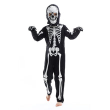 Carica l'immagine nel visualizzatore di Gallery, Sincere Party Costume da scheletro bagliore al buio con ossa con guanti, ottimo per bambini di 5-7 anni