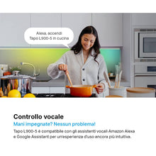 Carica l&#39;immagine nel visualizzatore di Gallery, TP-Link Tapo L900-5 Striscia LED Smart Wi-Fi 5m, Controllo Vocale Compatibile con Alexa e Google Assistant, Sync-to-Music, Luci LED per Casa, Bar, Festa, Accorciabile e Controllo dall&#39;APP