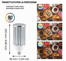Carica l'immagine nel visualizzatore di Gallery, LED Mais lampadine 60W Attacco E27, Bianco Naturale 4000K, 6000Lumen, Equivalente a 500W, 85-265V AC (4000K)
