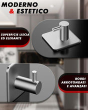 Carica l'immagine nel visualizzatore di Gallery, Auxmir 6 Pezzi Ganci Adesivi Appendi Accappatoio Bagno 4cm, Argento