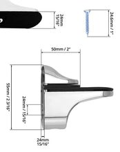 Carica l'immagine nel visualizzatore di Gallery, QWORK® 8 Pezzi Reggimensola Vetro, Staffe Regolabili Montaggio a Parete per Mensole Vetro/Legno Spessore 3-20 mm