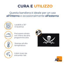 Carica l'immagine nel visualizzatore di Gallery, AZ FLAG Bandiera Pirata Jack Rackham 90x60 cm Poliestere 100D 2 Occhielli
