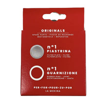 Carica l'immagine nel visualizzatore di Gallery, BIALETTI GUARNIZIONE E FILTRO RICAMBIO PER CAFFETTIERA MOKINA 1/2 TAZZA