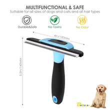 Carica l&#39;immagine nel visualizzatore di Gallery, Spazzola professionale per rimuovere il pelo di cani e gatti, con testa staccabile, riduce efficacemente lo spargimento fino al 95% per peli di animali domestici corti, medi e lunghi