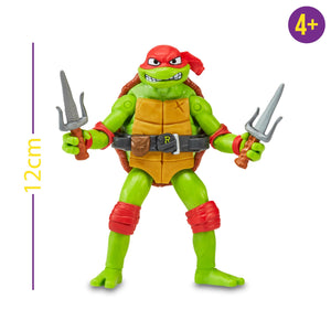 Giochi Preziosi - Raffaello Tartarughe Ninja Caos Mutante, Raffaello in versione Action Figure Base Articolata da 12 cm, Personaggio con Armi da Combattimento, Per Bambini dai 4 anni