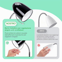 Carica l'immagine nel visualizzatore di Gallery, Aigostar Lampada da Scrivania Vintage, Lampada da Tavolo con Cavo da 153 cm, Lampadina Non Inclusa, Compatibile con Lamp