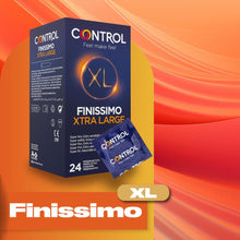 Carica l'immagine nel visualizzatore di Gallery, Control Finissimo XL Preservativi Super Sottili 0.048-0.060 mm Extra Large in Lattice Naturale - 24 Profilattici