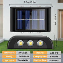 Carica l'immagine nel visualizzatore di Gallery, Flintronic 4 Pezzi Lampada da Parete Solare, Lampade Solari Regolabili con 6 LED a Lampada Calda, Luci Solari da Esterno