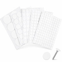 Carica l'immagine nel visualizzatore di Gallery, Copri Viti Bianco Adesivo 322 Pezzi 5 Misure PVC Antiruggine Mobili Armadi