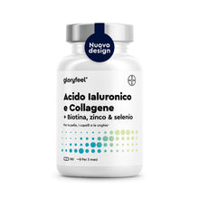 Carica l'immagine nel visualizzatore di Gallery, Collagene e Acido Ialuronico Integratore 180 Capsule, + Vitamina C, Biotina, Zinco e Selenio, 1000mg Collagene Idrolizza