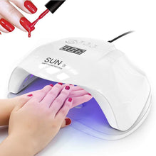 Carica l'immagine nel visualizzatore di Gallery, NAVANINO Lampada UV LED, Può Curare Rapidamente i Raggi UV Gel gel Costruttore/LED 48W Potenza Massima Viene Fornito con 2 Bastone Per Levigatura Timer Preimpostati (30s,60s,99s) (bianca)