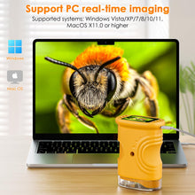 Carica l'immagine nel visualizzatore di Gallery, Microscopio Bambini, Temodu Microscopio Digitale da 2.0‘’, Elettronico Portatile 1000X con 8 luci LED Regolabili, può essere utilizzato come regalo di compleanno o di Natale 3 agli