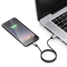 Carica l'immagine nel visualizzatore di Gallery, deleyCON 2m Cavo Micro USB in Nylon Cavo di Ricarica e Dati con Connettori in Metallo per Ricarica e Sincronizzazione Te