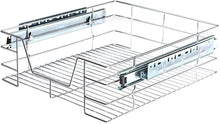 Carica l'immagine nel visualizzatore di Gallery, BAKAJI Set 2 Cassetti Telescopici Cassetto Telescopico Mobili Cucina Cestello Mensola Estraibile Mobile Salvaspazio con Binario in Acciaio Inox (60 cm Set 2 Pezzi)
