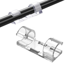 Carica l'immagine nel visualizzatore di Gallery, 20 Pezzi Fermacavo Autoadesivo, Clip Cavo Fermacavi Supporto, Ganci Fermacavi con Adesivo 3M, Gestione Cavi Organizer pe