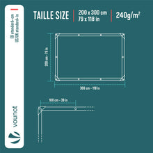 Carica l'immagine nel visualizzatore di Gallery, VOUNOT® Telo Impermeabile Esterno 2x3m, Telone Occhiellato Impermeabile Rinforzato PE 240 g/m², Telo Protettivo Multiuso