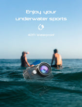 Carica l&#39;immagine nel visualizzatore di Gallery, Apexcam 4K Action Cam 20MP Con Scheda di Memoria 64GB WiFi Sports Camera Ultra HD Telecamera subacquea 40M 170 ° Wide Angle 2.4G Telecomando Time Lapse 2x1050mAh Batterie