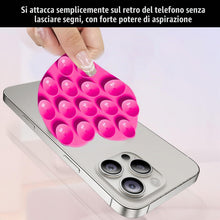 Carica l'immagine nel visualizzatore di Gallery, 2 Pezzi Di Ventose Per Cellulare In Silicone, Adesive Per Custodia, Multifunzione, Design A Forma Di Cuore, Rosso E Rosa