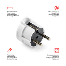 Carica l'immagine nel visualizzatore di Gallery, FAMATEL - Spina | Uscita laterale | TT | 16A | 250V | 4,8mm | Bianco