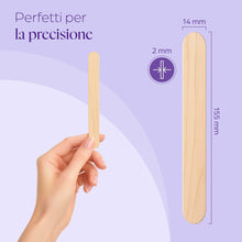 Carica l'immagine nel visualizzatore di Gallery, 150 bastoncini in legno – spatole ceretta brasiliana e lavoretti