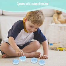 Carica l'immagine nel visualizzatore di Gallery, KYLOS Giochi Da Schiacciare Antistress 4 Pezzi, Taba Squishy, Fufu Squishy, Squishy, Colore Blu, Giocattolo Ultra Morbid
